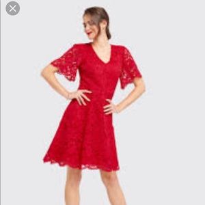 Draper james red blooming lace dress size 12